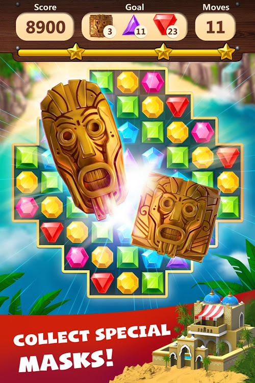 #5. Jewels Planet - Match 3 Puzzle (Android) By: Teskin Games