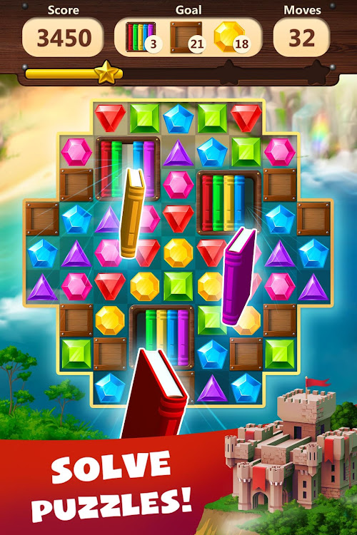 #6. Jewels Planet - Match 3 Puzzle (Android) By: Teskin Games