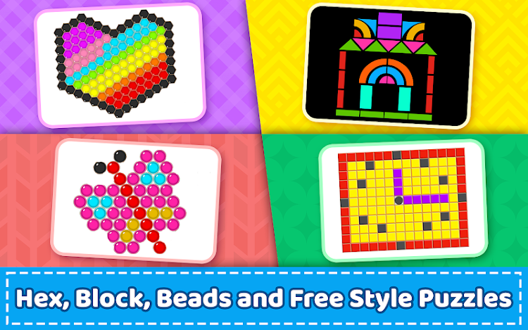 #2. Mosaic Puzzles Art Game Kids (Android) By: GunjanApps Studios