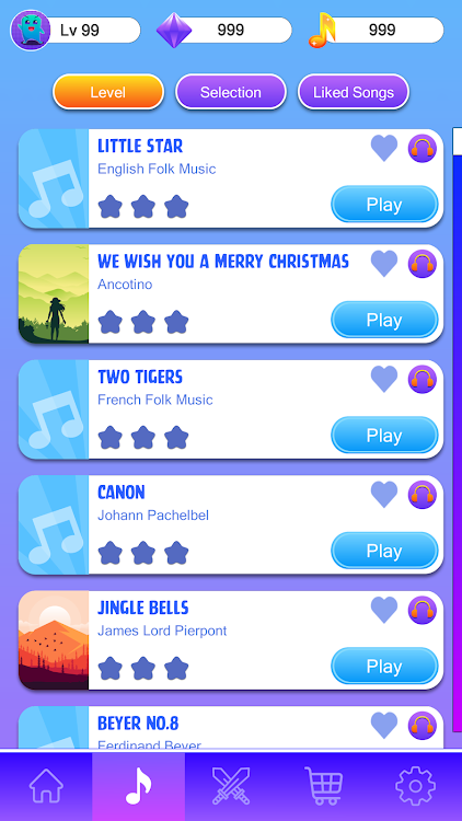 #8. Music Tiles 2 - Fun Piano Game (Android) By: Kasimi Apps