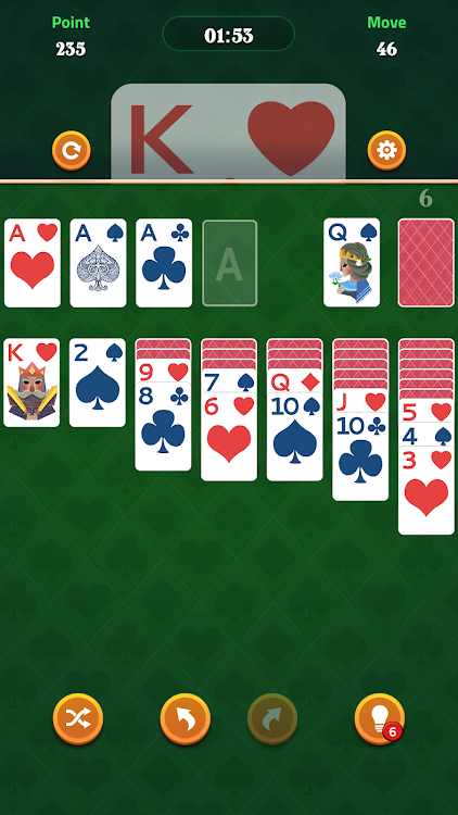 #3. Big Card Solitaire (Android) By: OVIVO Games