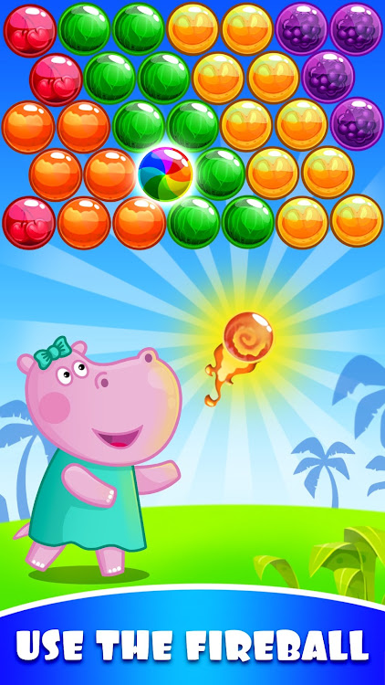 #6. Hippo Bubble Pop Game (Android) By: Hippo Kids Games