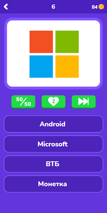 #2. Угадай логотип на русском (Android) By: One Developer and Girl