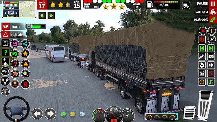 #4. Euro Truck Driving- Truck Game (Android) By: 360 Pixel Studio