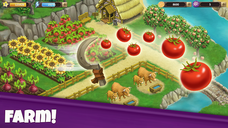 #5. Farland: Farm Village (Android) By: QuartSoft AG