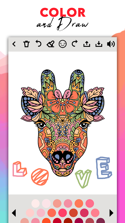 #3. Coloring for adults offline (Android) By: Girls Photo Editor