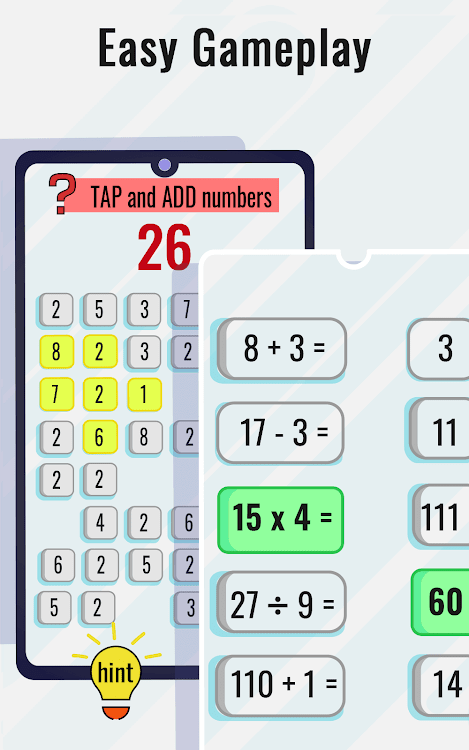 #5. Math Puzzles Game & Math Games (Android) By: PuzzlEasy Games - Simple Puzzles & Brain Games