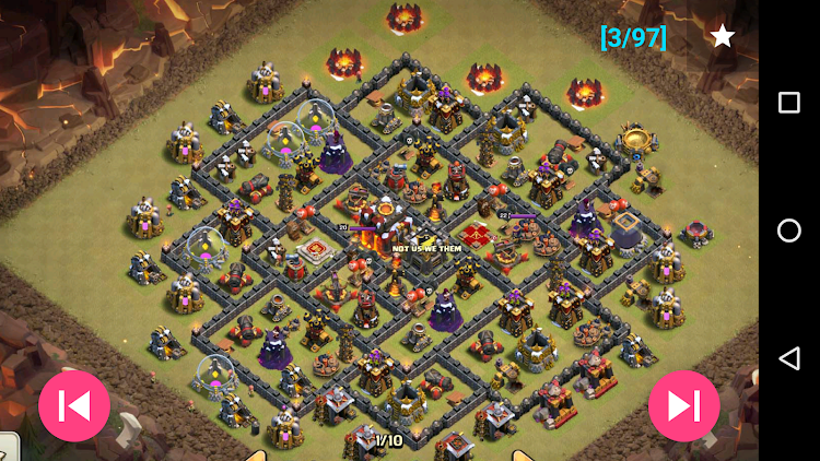 #7. War layouts for Clash of Clans (Android) By: Aries Y Software