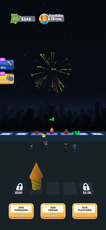 #7. Firework Sky (Android) By: Hyper casual go go