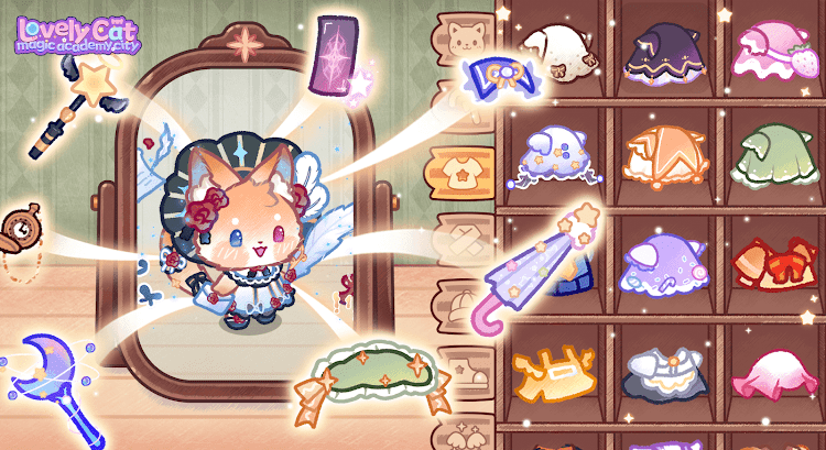 #6. Lovely Cat: Magic Academy City (Android) By: Kitten Doll HK