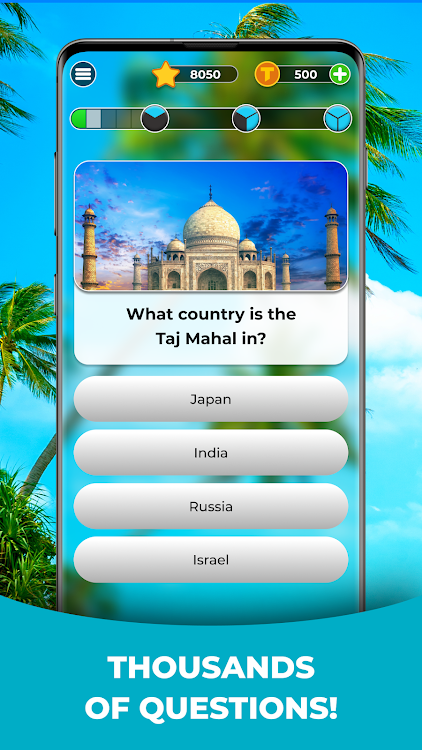 #4. Triviascapes: trivia & IQ test (Android) By: Quiz & Trivia Games by Mno Go Apps