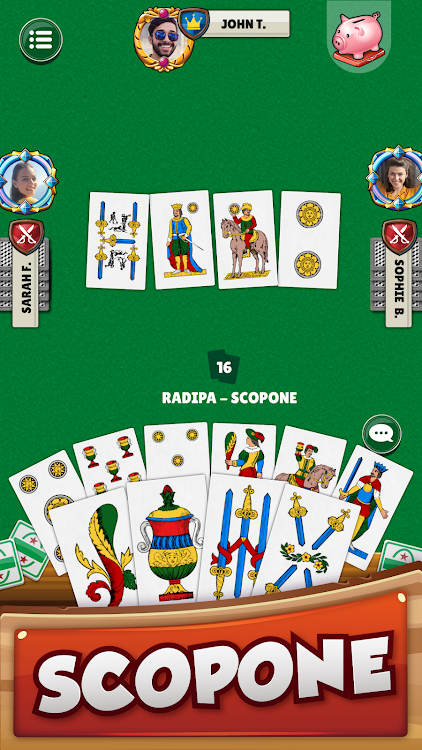 #4. Scopa - Italian Card Game (Android) By: Whatwapp Entertainment