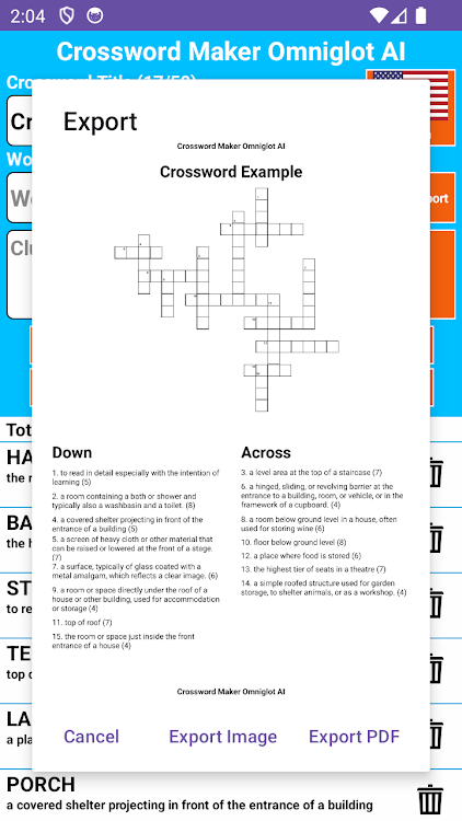 #2. Crossword Maker Omniglot (Android) By: Integrose