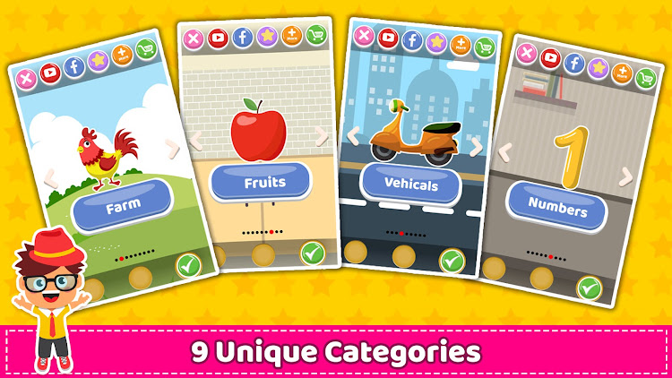 #8. Brain Game for Kids Preschool (Android) By: GunjanApps Studios