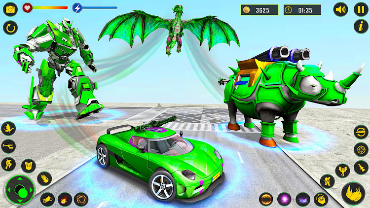 #4. Rhino Robot - Robot Car Games (Android) By: Cradley Creations