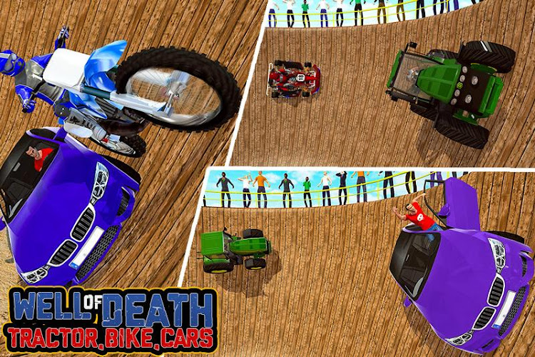 #7. Well of Death Stunts: Car Bike (Android) By: Era Fun Studio - Games for Boys and Girls