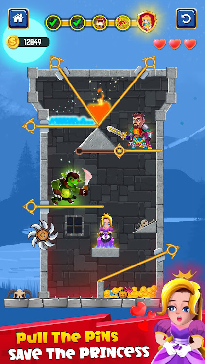 #6. Hero Rescue - Pin Puzzle Games (Android) By: Pick&Play