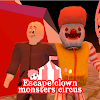 Escape clown monsters circus icon