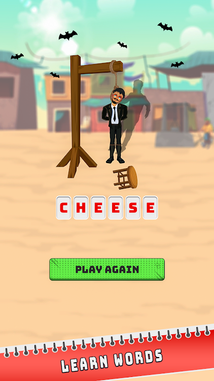 #5. Hangman man Words Puzzle Games (Android) By: evoke