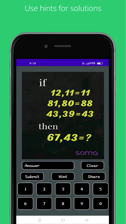 #3. Mathpuzz - 100+ math puzzles (Android) By: soma sekhar