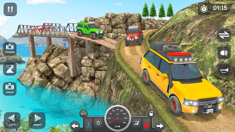 #5. Offroad Jeep Driving Car Games (Android) By: Contra 3D Games