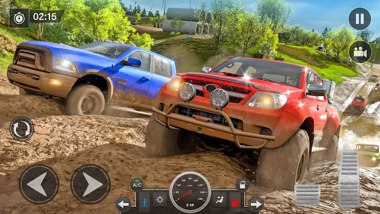 #6. Offroad Jeep Driving Car Games (Android) By: Contra 3D Games