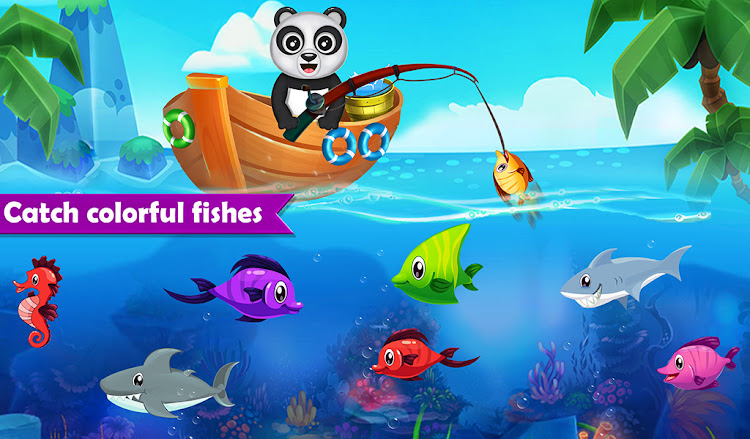 #3. Fisher Panda - Fishing Games (Android) By: Rolling Panda Arts