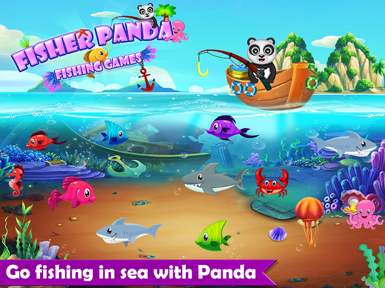 #6. Fisher Panda - Fishing Games (Android) By: Rolling Panda Arts