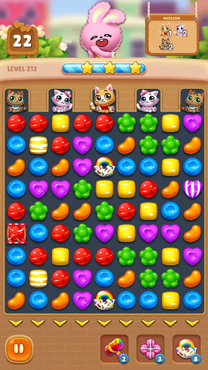 #6. Candy Friends : Match 3 (Android) By: SUPERBOX Inc