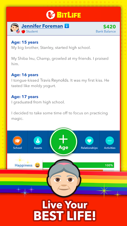 #4. BitLife - Life Simulator (Android) By: Candywriter, LLC