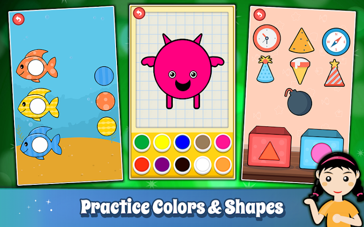 #5. Shapes & Colors Games for Kids (Android) By: GunjanApps Studios