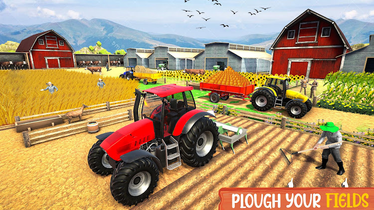 #6. Tractor Games 3D Farm Games (Android) By: Game Barrels