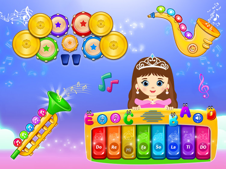 #7. Baby Piano - Children Song (Android) By: playNfun - educational & girl games