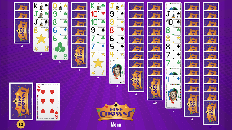 #3. Five Crowns Solitaire (Android) By: PlayMonster LLC