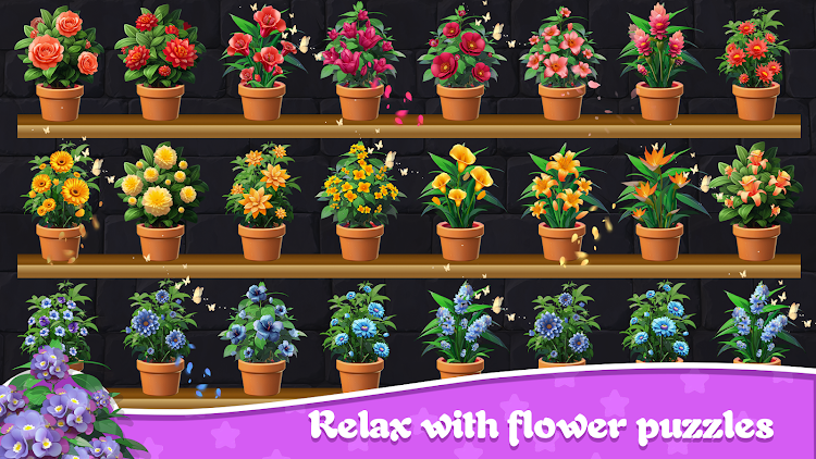 #6. Flower Triple Sort:Blossom 3D (Android) By: Gy Game