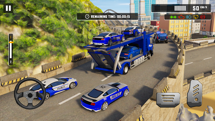 #4. US Police Car Park & Transport (Android) By: Play Toy Lab