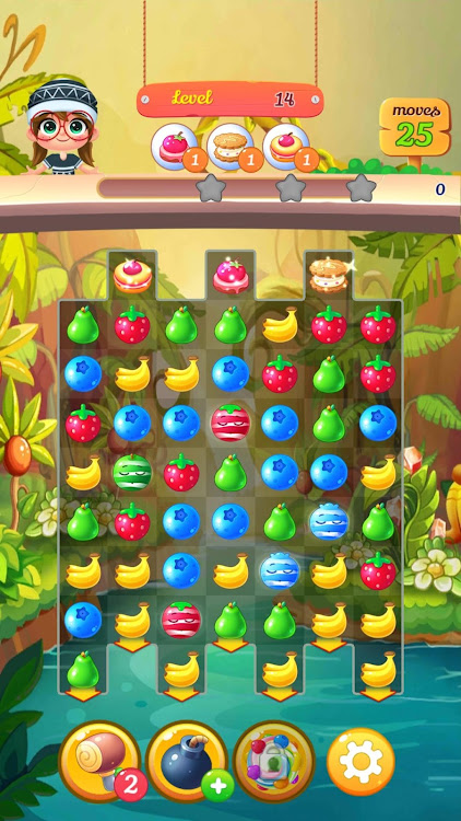 #3. New Tasty Fruits Bomb: Puzzle (Android) By: BRAEVE