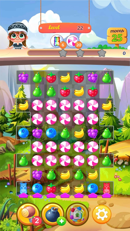 #4. New Tasty Fruits Bomb: Puzzle (Android) By: BRAEVE