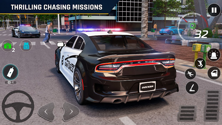 #6. Police Driving Games Car Chase (Android) By: Gaming Mob