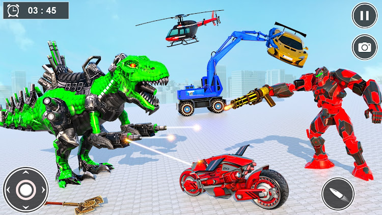 #6. Dino Robot Transform Car Games (Android) By: Play Paradigm