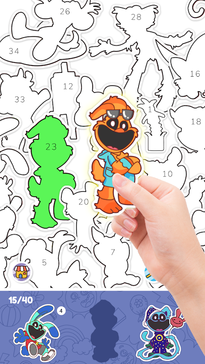 #3. Sticker By Number: Puzzle Game (Android) By: GPLAY JSC