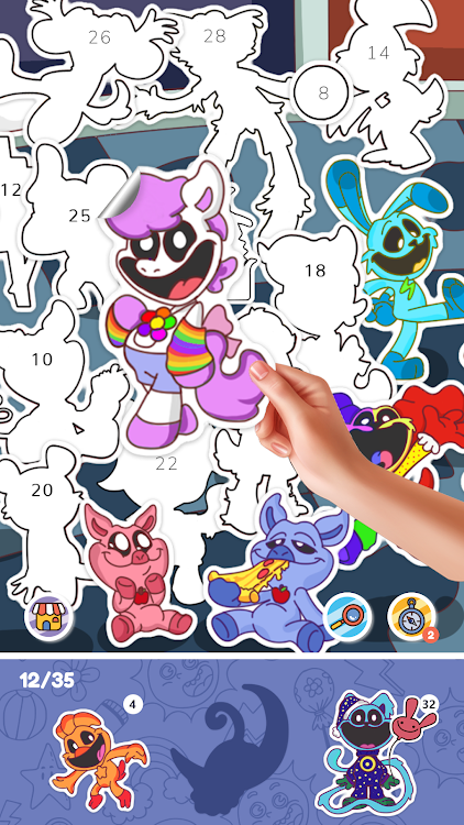 #10. Sticker By Number: Puzzle Game (Android) By: GPLAY JSC