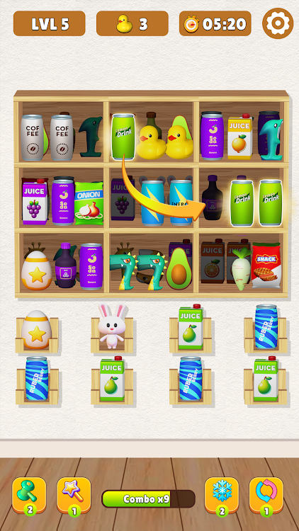 #5. Goods Sorting Master 3D (Android) By: Hyper Fun Games