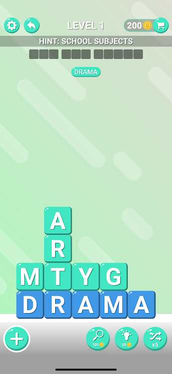 #2. Word Fun Puzzle - Word Game (Android) By: GreenOlio