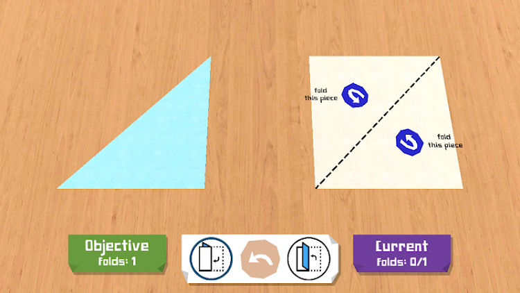 #3. Paper folding (Android) By: Spatial Reasoning Games Dev.