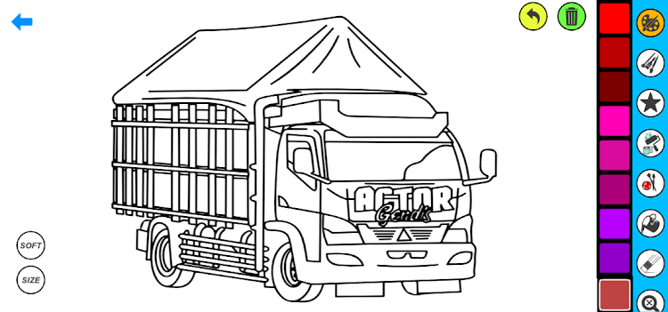 #4. Truck Car Coloring Book (Android) By: Coloring book Games