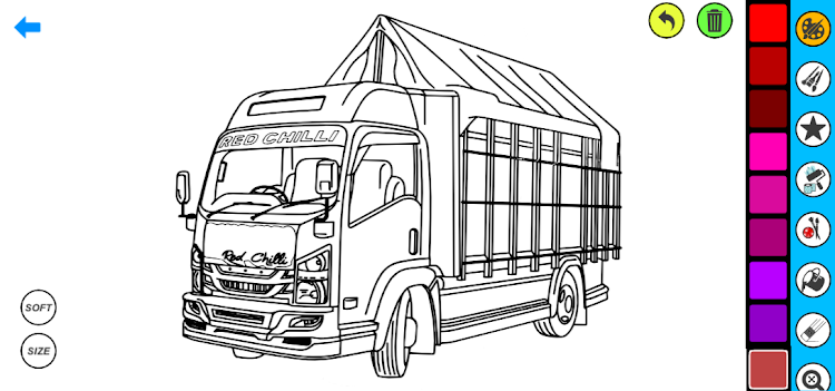 #6. Truck Car Coloring Book (Android) By: Coloring book Games