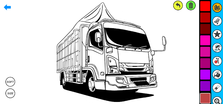 #8. Truck Car Coloring Book (Android) By: Coloring book Games