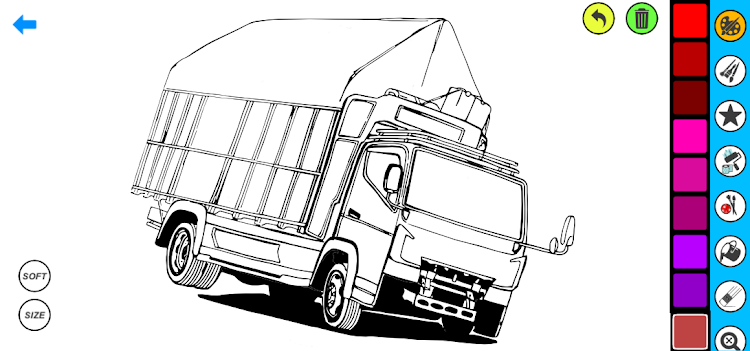 #9. Truck Car Coloring Book (Android) By: Coloring book Games