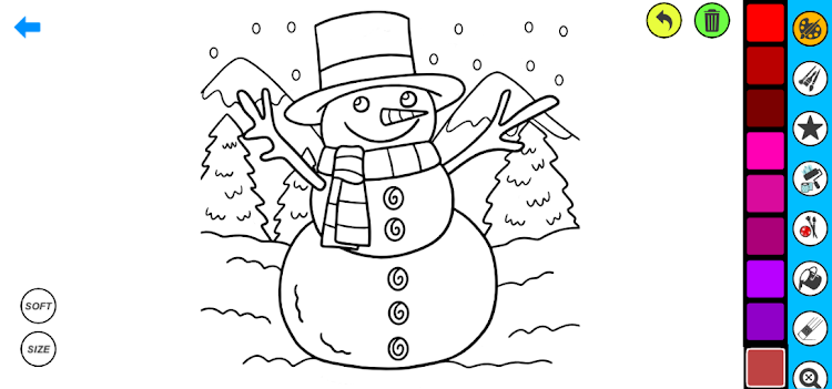 #7. Snowman Coloring Pages (Android) By: Coloring book Games